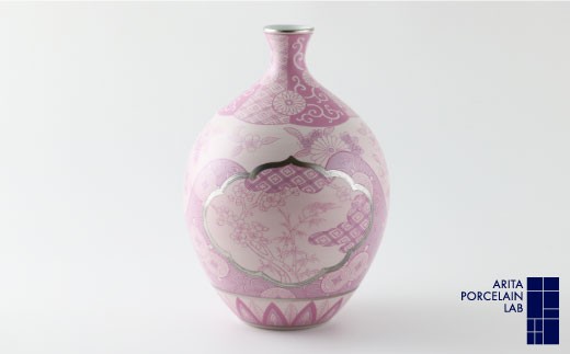 
                  ［有田焼］徳利花瓶 木甲桐紋（JAPAN CHERRY）【ARITA PORCELAIN LAB】
                