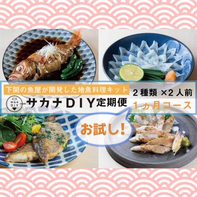 ふるさと納税 下関市 【お試し1回】 サカナDIY 2人前 2種×1ヶ月魚料理キット 冷凍 CX209-x