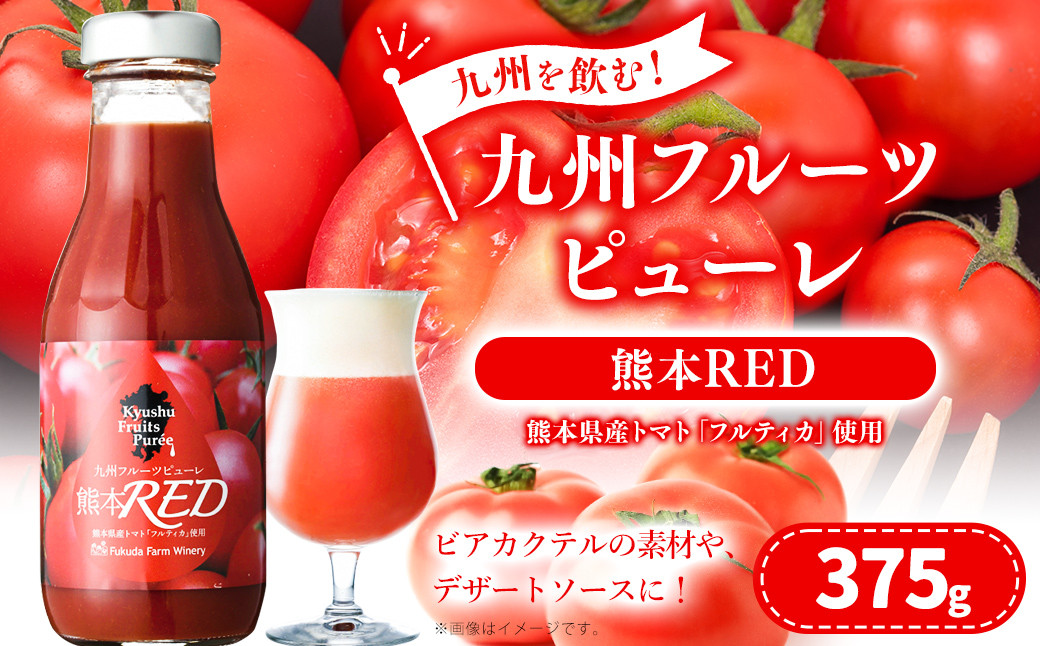 
            九州を飲む！九州 フルーツ ピューレ 熊本RED 375g 1本 トマト シロップ ソース カクテル
          