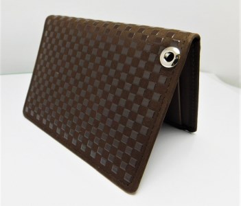 甲州印伝オリジナルブランド 「INISHIE（いにしえ）」パス入9907 茶革