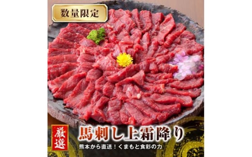 熊本 馬刺し 上霜降り (トロ) 約500g 【くまもと食彩の力】 [AYAN017]