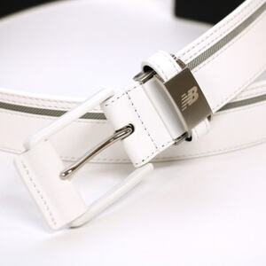 ニューバランスゴルフ　シンセティックレザーラインベルト　Unisex　ホワイト　6982002【1646512】