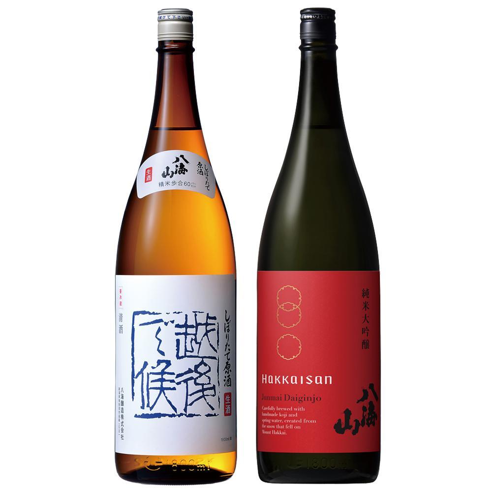 【ふるさと納税】酒 日本酒 飲み比べ 2本 × 1800ml ( 八海山 しぼりたて原酒 & 純米大吟醸 時季限定 ) | お酒 さけ 人気 おすすめ 送料無料 ギフト セット