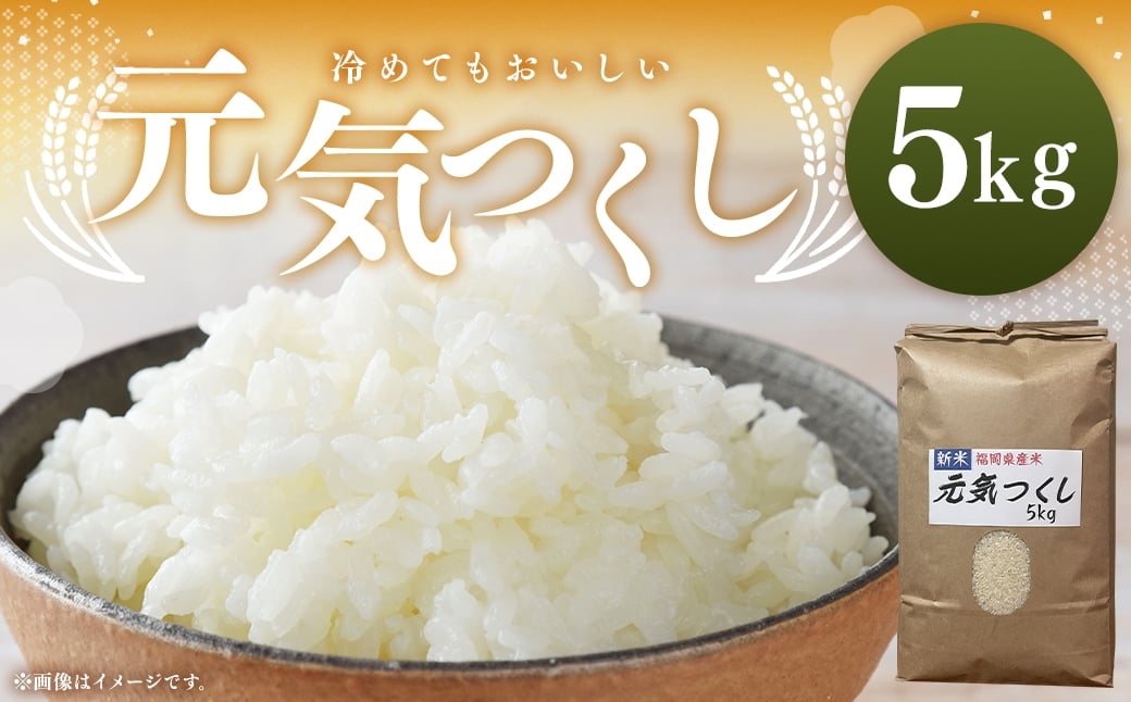 
                  【 令和8年産 】 農家直送！冷めてもうまい元気つくし。福岡が誇るお米「 元気つくし 」 5kg 米 お米 コメ ご飯 白ご飯 白米 国産 福岡県産 オニギリ おにぎり 【 2026年10月下旬発送開始 】
                