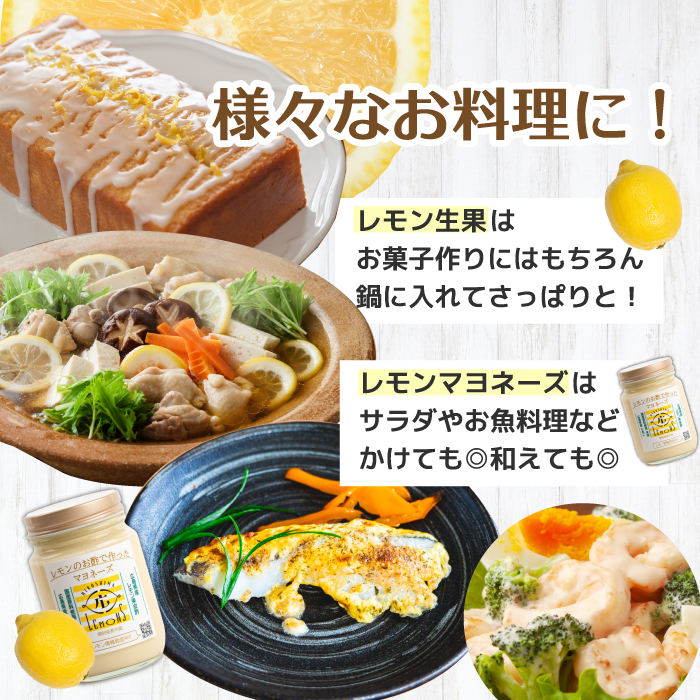 【平本商店】“レモンのお酢で作った”レモンマヨネーズ 1本（170g）＆“不揃い”レモン生果 1kg（約10個）セット 2026年1月中旬以降発送予定 調味料 マヨネーズ 米油 酢 レモン サラダ フ
