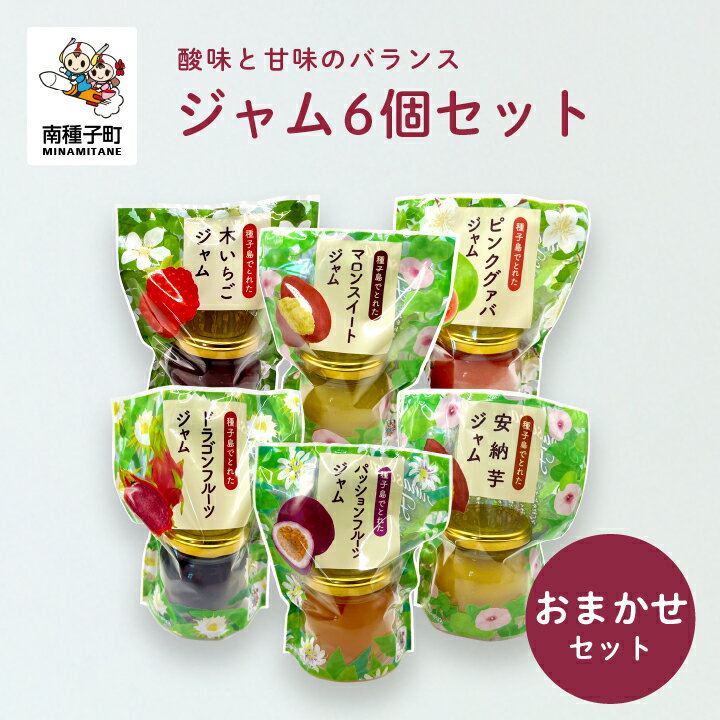 【ふるさと納税】 ジャム 6個セット (おまかせセット）焼きいも スイーツ おやつ お菓子 果物 フルーツ 野菜 食品 グルメ お取り寄せ おすそわけ 人気 おすすめ ギフト 返礼品 南種子町 鹿児島 かごしま 【観光物産館トンミー市場】