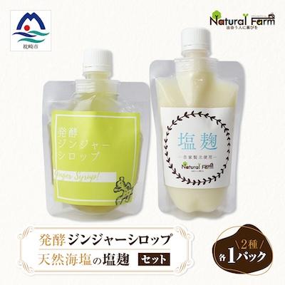 ふるさと納税 枕崎市 発酵ジンジャーシロップ&amp;塩麹　各1パックセット A2-20