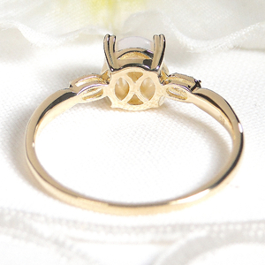 K18YG あこや真珠＆ダイヤモンド リング(Fr003)