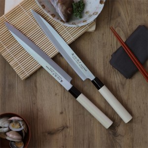 【濃州正宗作　ステンレス和包丁　刺身包丁240ｍｍ】　70年以上の歴史ある工場がつくる伝統の和包丁H7-105