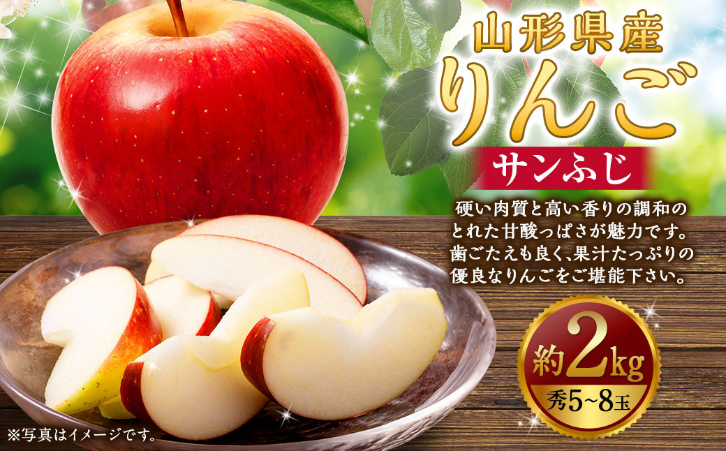 
            りんご（サンふじ・秀） 約2kg 5玉～8玉 リンゴ 林檎 果物 【2025年11月下旬～12月上旬発送予定】
          