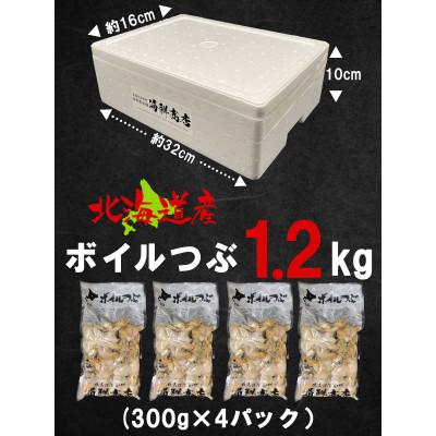 ふるさと納税 鹿部町 北海道鹿部町産 訳あり 前浜ボイルつぶ 1.2kg(300g×4袋) KS10-4 |  | 03