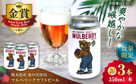 【数量限定】マルベリークラフトビール　缶350ml×3本 【株式会社 峯樹木園】[AYBM025]