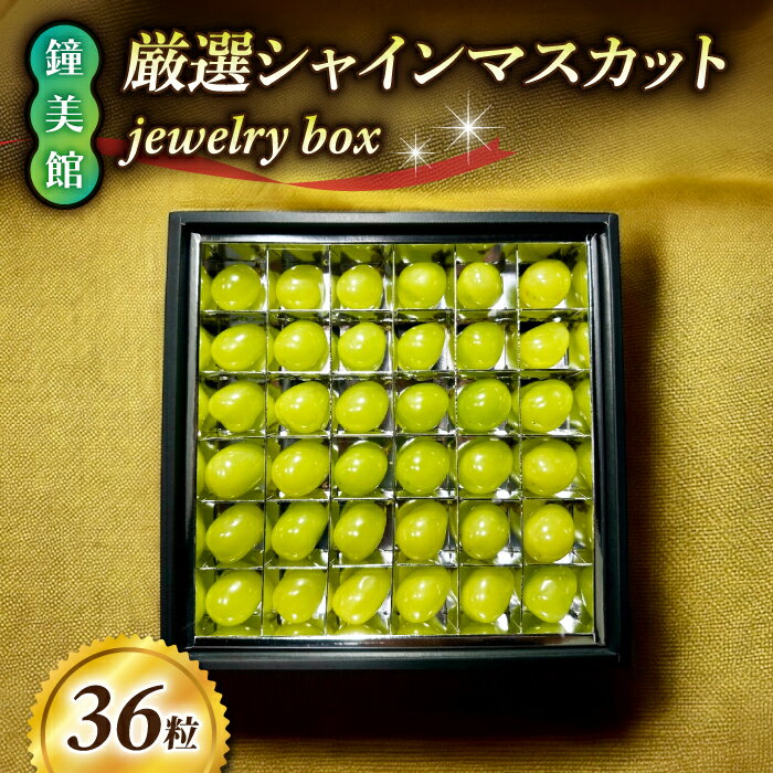 【ふるさと納税】【鐘美館】標高750mで育った厳選シャインマスカット jewelry box（36粒） ※2025年9月中旬以降順次発送