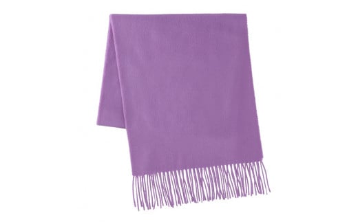 カシミヤ100% ウェーブマフラー ラベンダー｜高級素材 軽量 なめらかな肌触り 寒さ対策 確かな技術 日本製 い [4028]