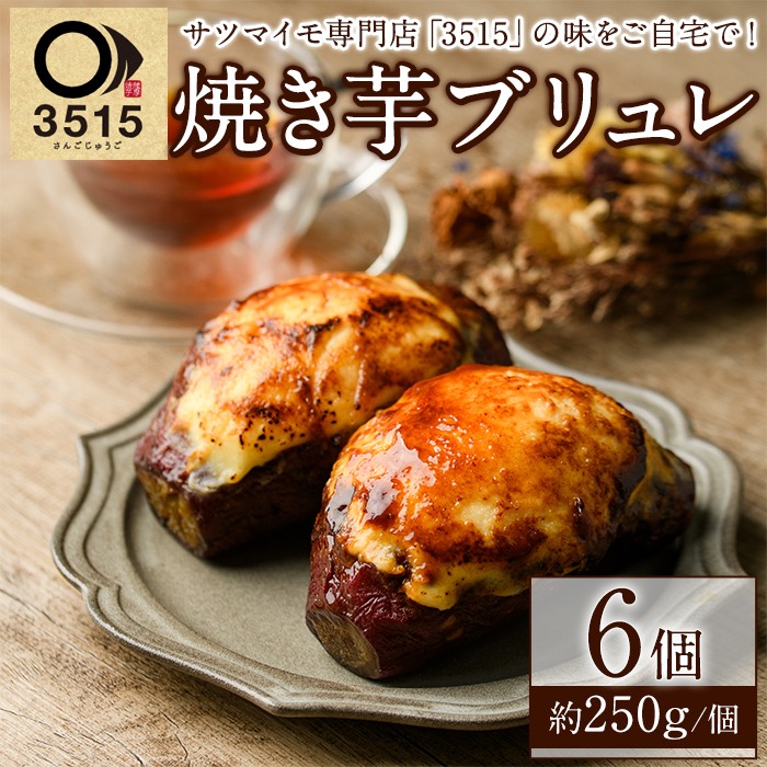 3515(焼き芋・スイーツ専門店)の焼き芋ブリュレ(計6個) お菓子 スイーツ デザート 芋 さつまいいも 紅はるか 手軽 小分け 【合同会社グッドフィールド】akn056-18