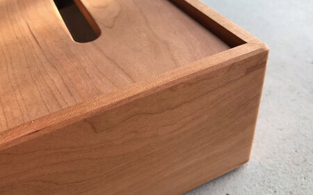 ティッシュボックス チェリー / ティッシュボックス ティッシュ箱 ティッシュケース ウォールナット インテリア 雑貨 木製 / 瑞浪市 / Factory Kakamu インテリア 雑貨 木製 [A