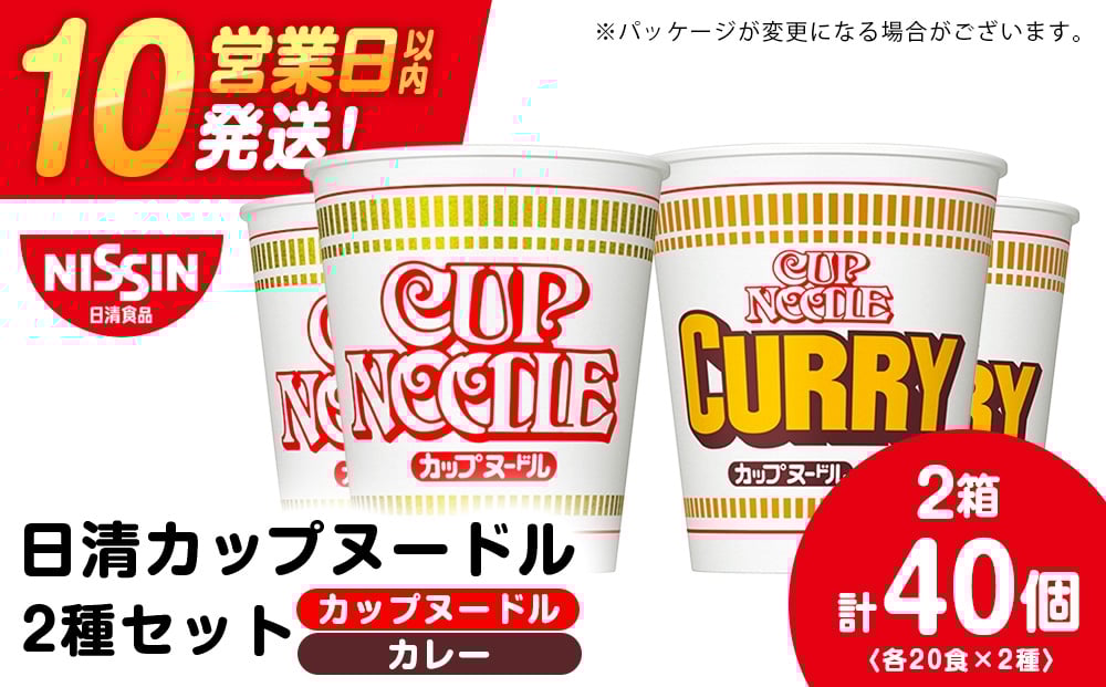 
            日清 ヌードル2種セット カップヌードル・カレーヌードル各20食 ラーメン 麺 即席麺 麺類 カップ麺 インスタント カップラーメン
          