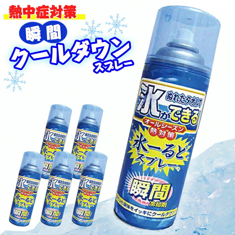 【ふるさと納税】熱中症対策 瞬間冷却 氷ーるどスプレー　420ml×5本セット 火照った身体をイッキにクールダウン コールドスプレー 暑さ対策 夏 ひんやりグッズ 冷んやり 冷たい 極寒 大容量 冷却スプレー 運動会 スポーツ 建設業界 野外フェス