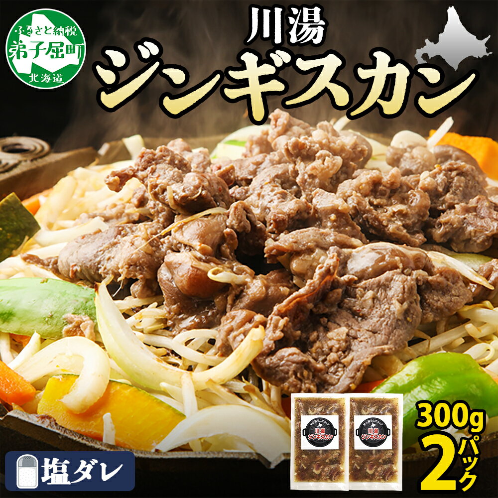 【ふるさと納税】2525. ジンギスカン 塩ダレ 300g 2パック 羊肉 焼肉 味付け肉 BBQ バーベキュー お取り寄せ 冷凍 郷土料理 プレゼント 贈り物 gift 送料無料 14000円 北海道 弟子屈町