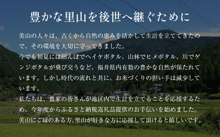 越前美山米　令和７年福井市産コシヒカリ　精米5kg [B-204001] / 精米 米 お米 コメ 送料無料 コシヒカリ