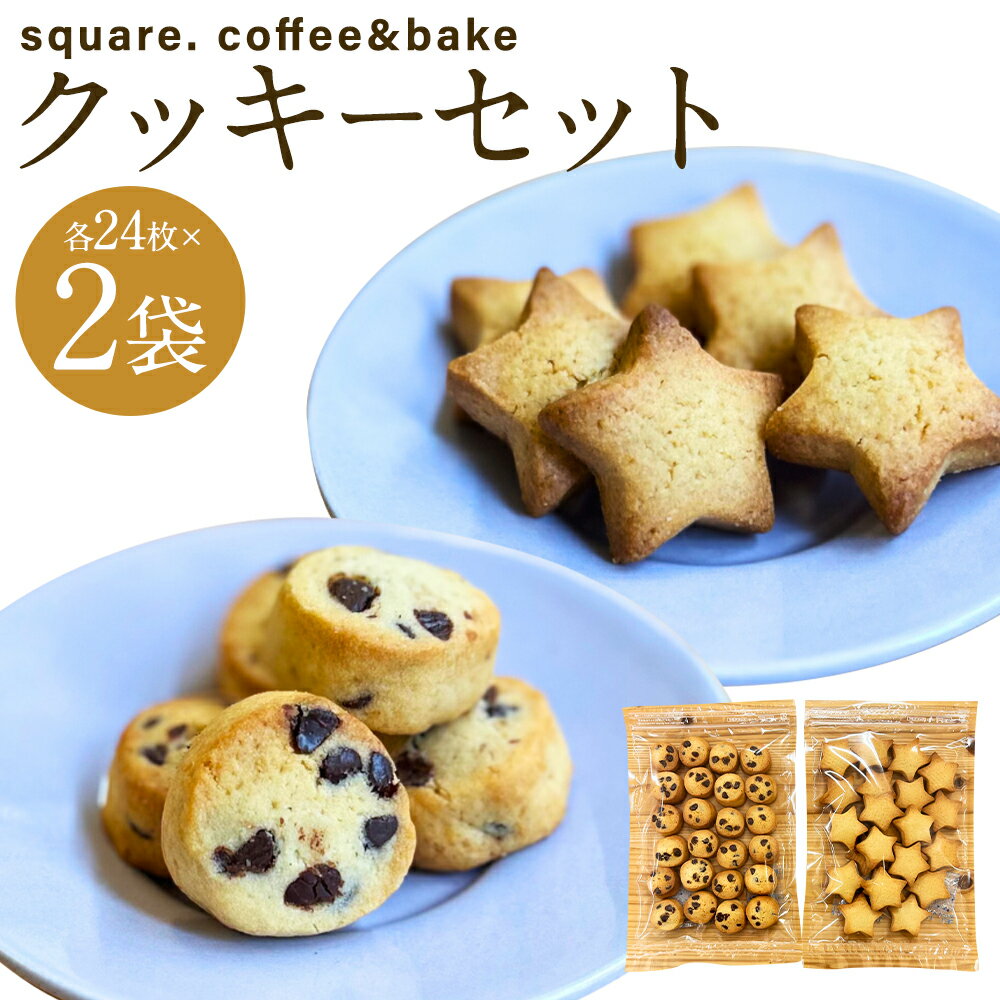 【ふるさと納税】プレーン＆チョコチップクッキーのセット 2袋 各24枚入り 2種類 セット プレーン チョコチップクッキー クッキー 焼菓子 デザート スイーツ 長崎市 送料無料