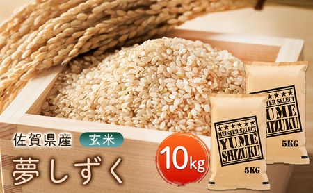 夢しずく 玄米 お米マイスター厳選 佐賀県産 夢しずく【10kg(5kg×2袋)】