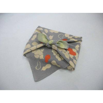 ふるさと納税 与謝野町 正絹縮緬友禅風呂敷 瓢箪 (グレー) 約45cm×47cm |  | 01