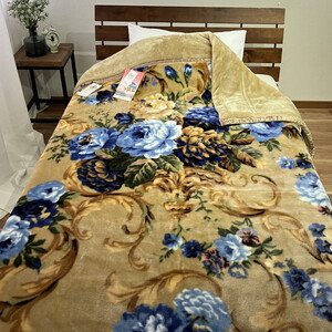 C.R.P加工毛布 2枚合わせマイヤー毛布 シングルサイズ 1枚 21403柄