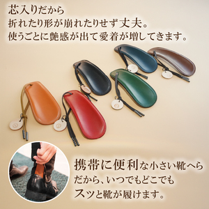 靴職人が作る靴へら【0062-026】 雑貨 ｼﾝﾌﾟﾙ 無地 ﾊﾝﾄﾞﾒｲﾄﾞ 靴ベラ 革