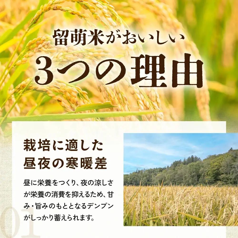 3ヵ月定期便 北海道 留萌管内産 ななつぼし 玄米 3kg 玄米  米 お米 こめ