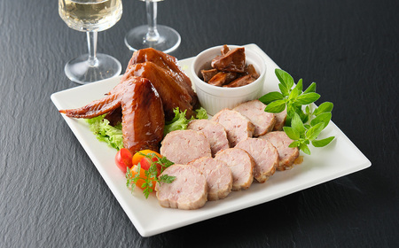 中林商店のおつまみset/鶏肉 肝肉 レバー 手羽先 チキンロール No.1058