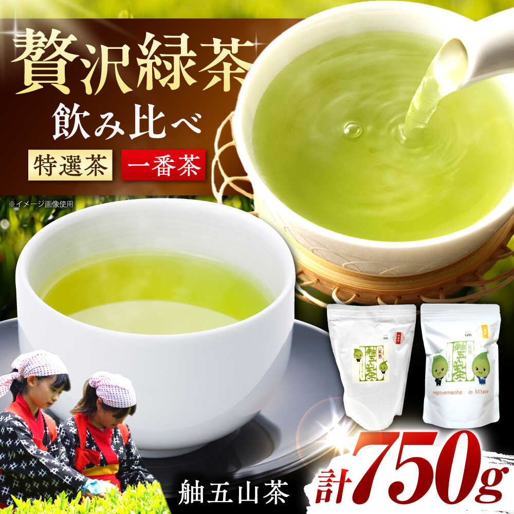 【ふるさと納税】舳五山茶　特撰茶・一番茶セット 計750g / 茶 ちゃ お茶 おちゃ 緑茶 りょくちゃ 日本茶 茶葉 / 岐阜県 御嵩町 / 舳五山茶園委員会[AVAD002]