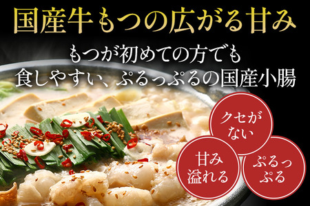 博多若杉 国産 牛もつ鍋 8～10人前 醤油味 鍋 牛もつ 小腸 100% 小分け ちゃんぽん スープ 老舗 高級 食品 食べ物 グルメ 博多 九州 送料無料