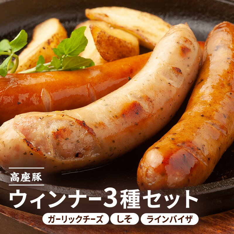 【ふるさと納税】ウインナー3種セット 計300g（しそ入りウィンナー　ガーリックチーズウィンナ　ラインバイザ）手造り 加工肉 豚肉 お肉 加工食品 ギフト 贈り物 神奈川 神奈川県 綾瀬市　お届け：※12月下旬～1月中旬の間はお届けが出来ません。