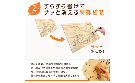 木のホワイトボード「きえすぎくん」 【kt077-001】 雑貨