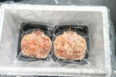 ＜12月22日決済分まで年内配送＞【北海道根室産】たらばがに甲羅盛り80g詰×2P A-57063