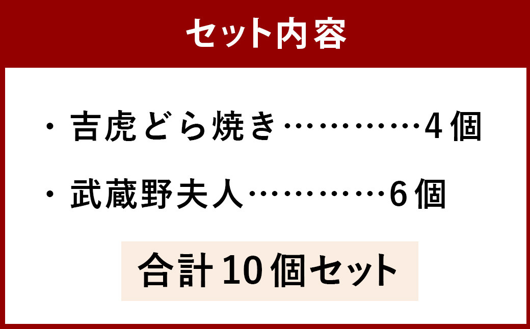 吉祥寺 土産 吉虎どら焼きと武蔵野夫人の10個セット