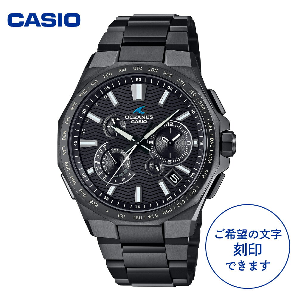 【ふるさと納税】【CASIO】腕時計 OCEANUS OCW-T6000B-1AJF ≪名入れ有り≫| 時計 ウォッチ watch カシオ オシアナス メンズ 男性 電波 ソーラー お洒落 おしゃれ ファッション コレクション コレクター ブラック black アウトドア 多機能 国内正規品 人気 山形県 東根市
