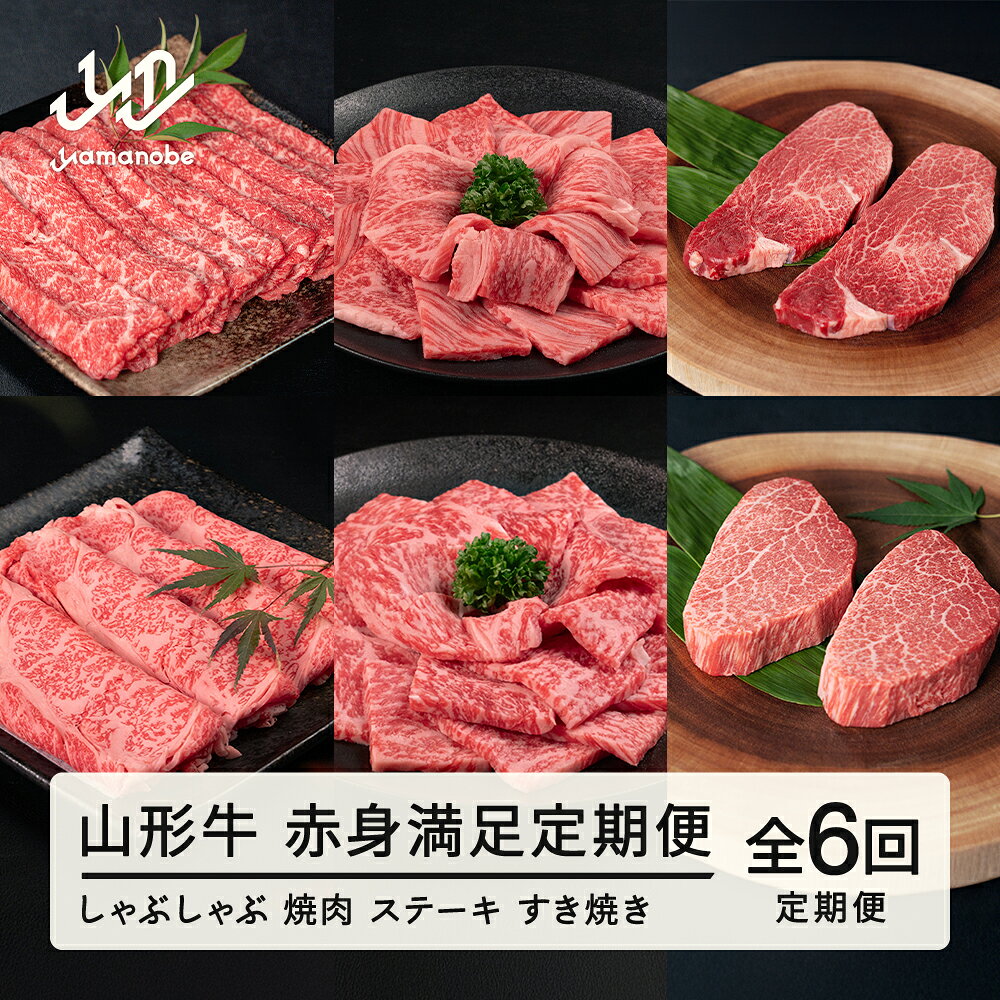 【ふるさと納税】山形牛 定期便 山形牛赤身満足定期便(全6回) 冷凍 セット ロース しゃぶしゃぶ すき焼き 高橋畜産 送料無料 ※沖縄・離島への配送不可 tc-tkygn6