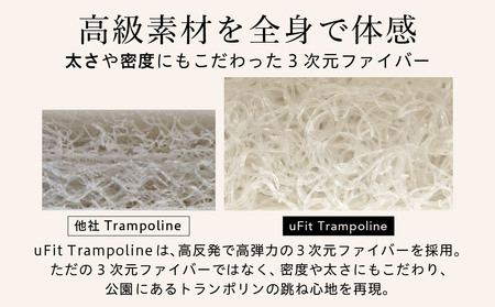 uFit Trampoline【ブルー】 【136011-2】 家庭用ﾄﾗﾝﾎﾟﾘﾝ ｴｸｻｻｲｽﾞ 運動習慣 高反発 高弾力 体幹 有酸素運動 筋ﾄﾚ 静音設計 ｸｯｼｮﾝ