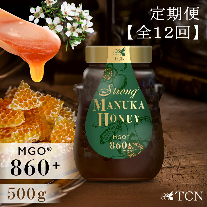 【ふるさと納税】マヌカハニー MGO860+ 500g ストロングマヌカハニー【定期便全12回 ※毎月お届け】高級 純粋活性マヌカハニー マヌカ mgo 860以上 はちみつ 蜂蜜 天然ハチミツ 自然の恵み マヌカ蜜 T146 送料無料