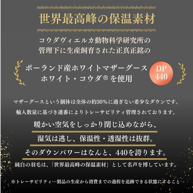 ＜京都金桝＞羽毛布団 シングル 特殊2層キルト(ポーランド産マザーホワイトグースダウン95％ ホワイトコウダ・たっぷり1.2kgふっくら仕上げ) ロジック≪羽毛ふとん 掛け布団 国内再洗浄 DP440