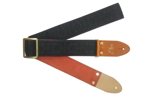【ギターストラップ】 Elara Straps Windmolen Noir(Brown) 郡上市 レザー 真鍮バックル ウルトラスエード プロ仕様 エレキ アコギ ベース Ksound 小林楽器店