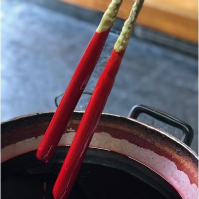 ふるさと納税 岡崎市 朱　ダルマ60本入り(約8cm)全工程手作り国内産ハゼの実蝋を100%使用〈伝統工芸品　和ろうそく〉 |  | 02