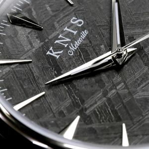 【KNIS KYOTO】 KNIS ニス メテオライト 日本製 自動巻き 腕時計 革ベルト レザー ブラック