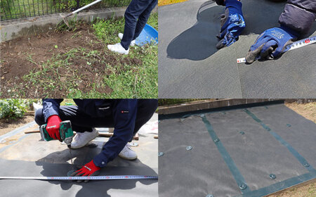 ポリエステル製 防草シート ディープグリーン 1m×50m 550JP 糸島市 / 株式会社NITTOSEKKO 除草 ガーデニング[ATQ001]