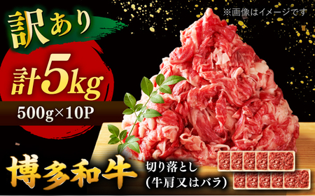 【 訳あり 】 博多和牛 切り落とし 5kg(500g×10p） ▼国産 肉 牛肉 切り落とし 牛切り落とし 冷凍 桂川町/株式会社 MEAT PLUS[ADAQ029] 45000 45000円