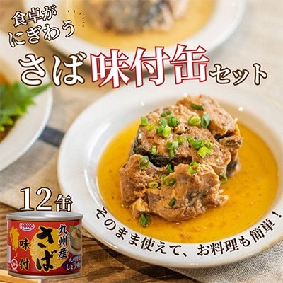 【毎月定期便】さば味付缶セット(12缶)全6回【配送不可地域：離島】【4082367】