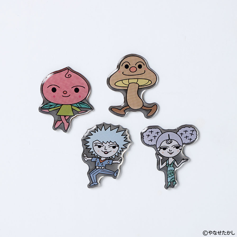 【ふるさと納税】香美市イメージキャラクターピンバッジ （香北町4種セット） ピンバッジ バッジ やなせたかし先生デザイン やなせたかし イメージキャラクター 香美市限定品 ふるさと納税限定品 高知県 香美市 送料無料