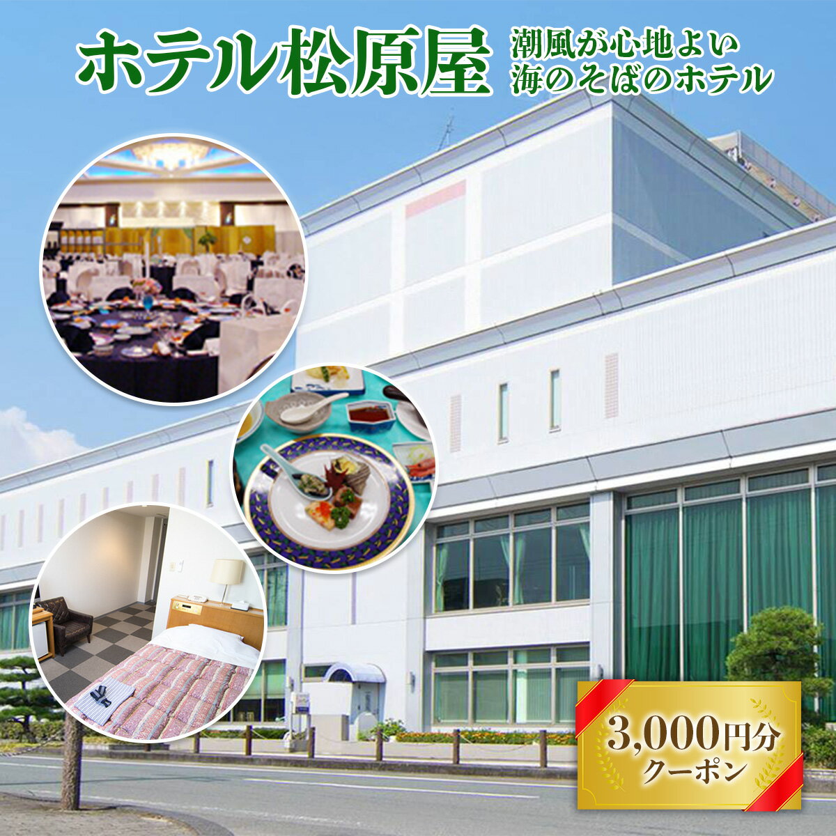 【ふるさと納税】ホテル松原屋 3000円分クーポン お食事券 宿泊券 利用券 食事 チケット ホテル AN0101
